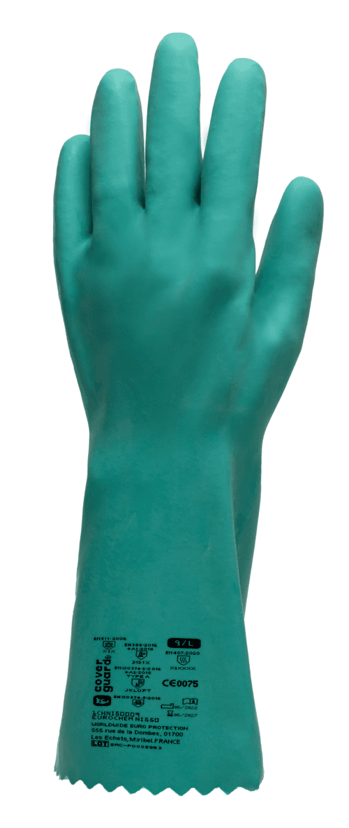 EUROCHEM NI550 Kimyasal Koruyucu Nitril Eldiven — 35 cm